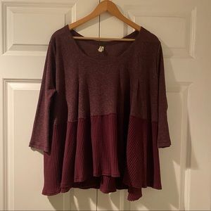 Free People Dark Purple Tunic Top